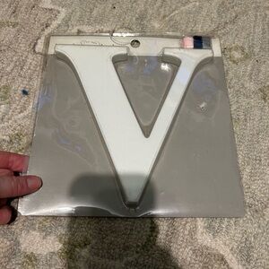 Letter V wall hang